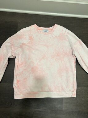 Anthropologie Pink Tie-Dye Crewneck Sweatshirt - ALLFENIX